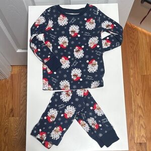 Old Navy Kids Santa Print Pajama Set - Navy